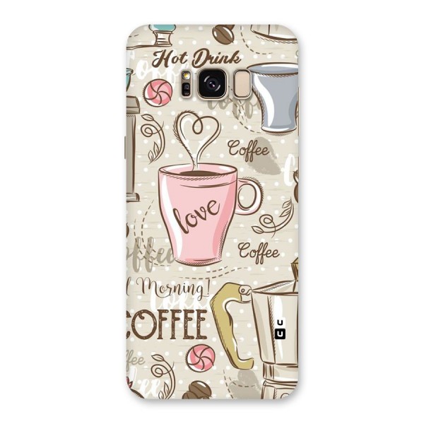 Love Coffee Design Back Case for Galaxy S8 Plus