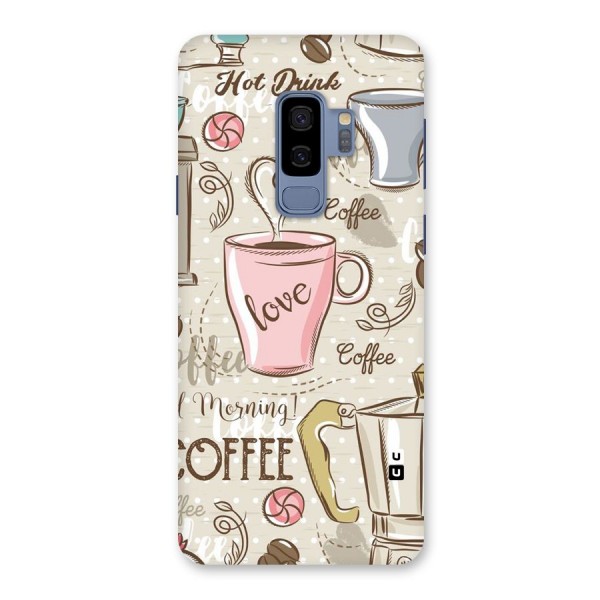 Love Coffee Design Back Case for Galaxy S9 Plus