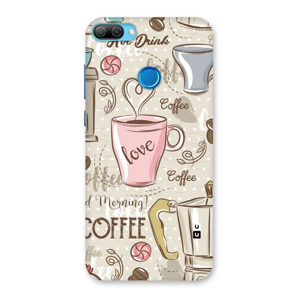 Love Coffee Design Back Case for Honor 9N