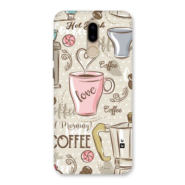 Love Coffee Design Back Case for Honor 9i