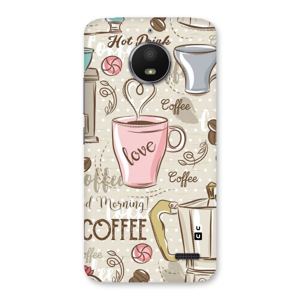 Love Coffee Design Back Case for Moto E4