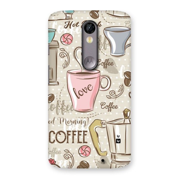 Love Coffee Design Back Case for Moto X Force