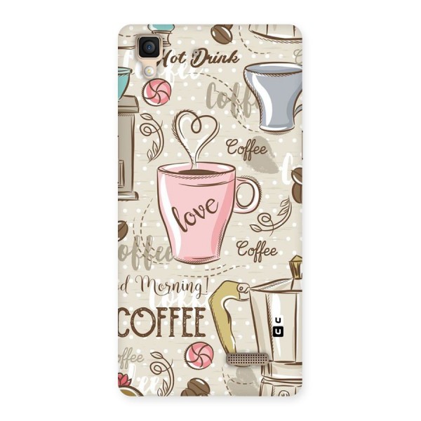 Love Coffee Design Back Case for Oppo R7