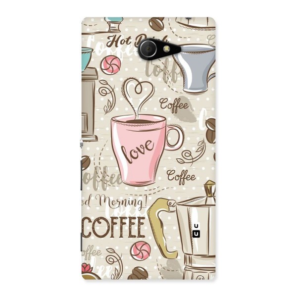 Love Coffee Design Back Case for Sony Xperia M2