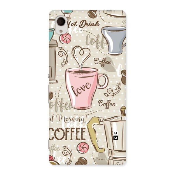 Love Coffee Design Back Case for Sony Xperia M4