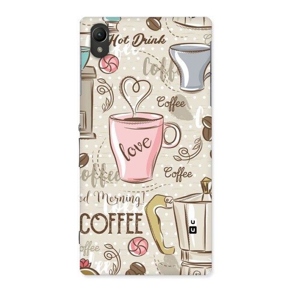 Love Coffee Design Back Case for Sony Xperia Z1