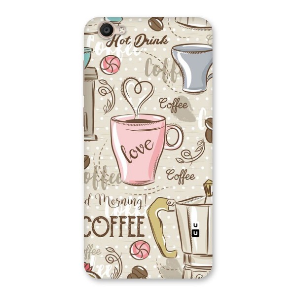 Love Coffee Design Back Case for Vivo Y55s