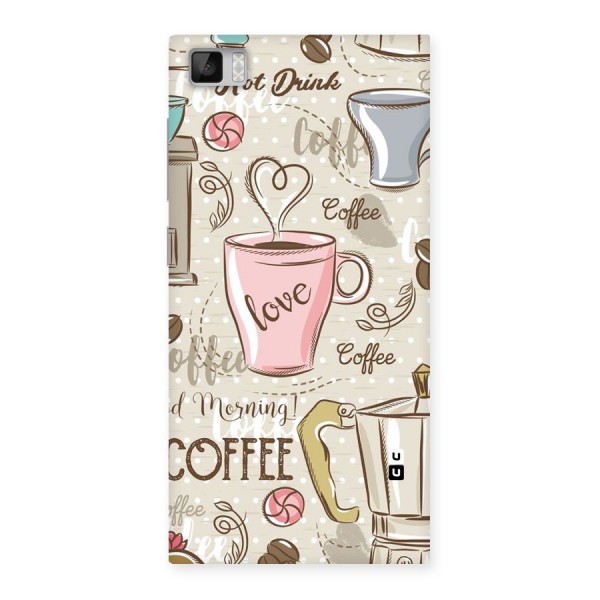 Love Coffee Design Back Case for Xiaomi Mi3