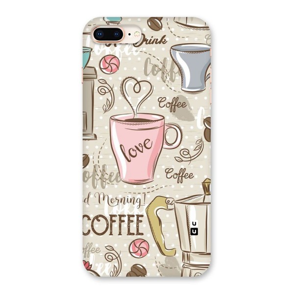 Love Coffee Design Back Case for iPhone 8 Plus