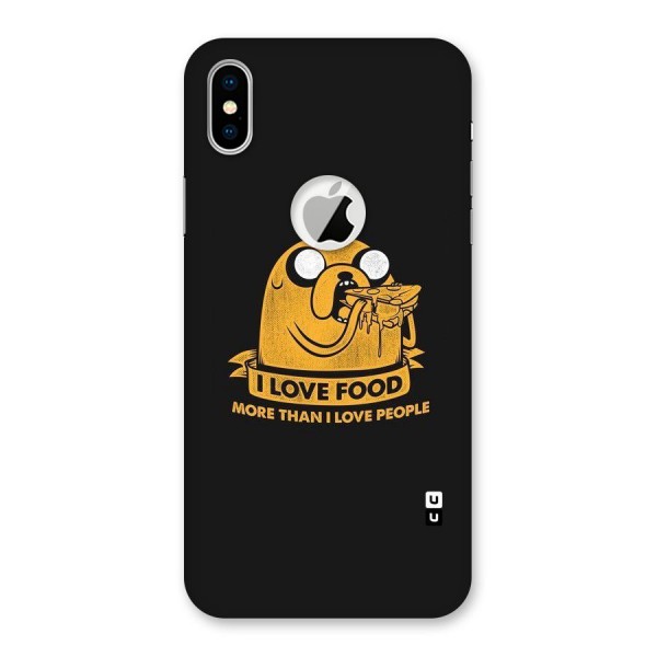 Love Food Back Case for iPhone XS Logo Cut