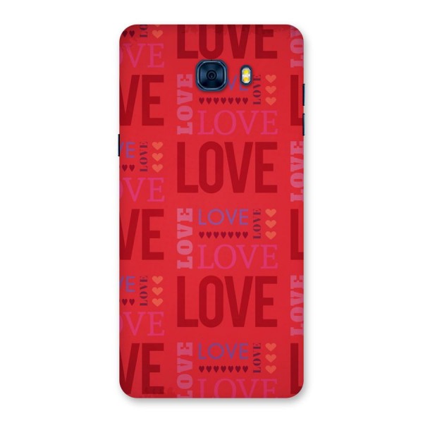 Love Pattern Back Case for Galaxy C7 Pro