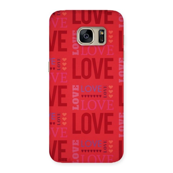 Love Pattern Back Case for Galaxy S7