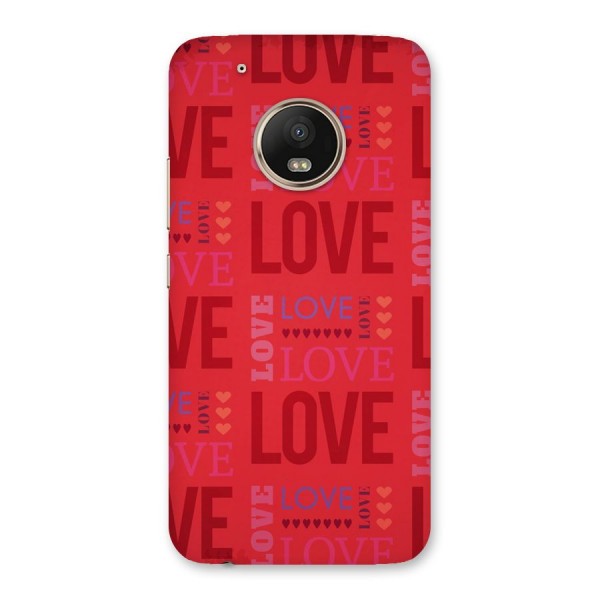 Love Pattern Back Case for Moto G5 Plus