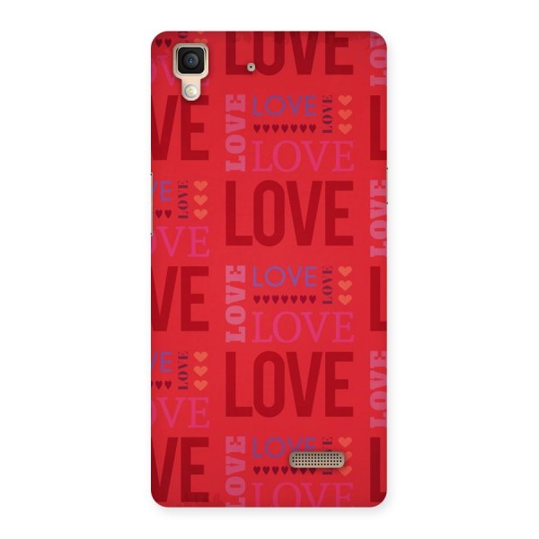 Love Pattern Back Case for Oppo R7