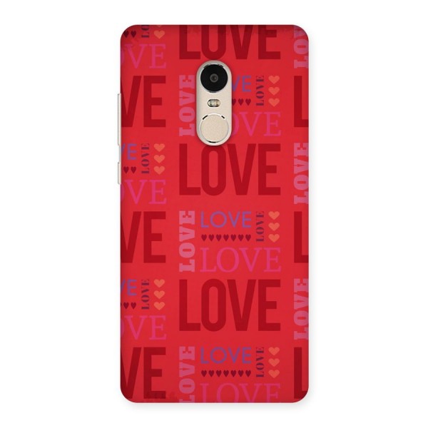 Love Pattern Back Case for Xiaomi Redmi Note 4