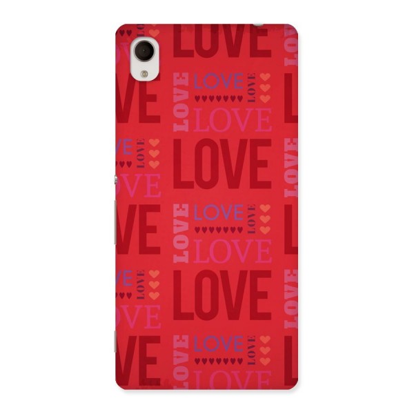 Love Pattern Back Case for Xperia M4 Aqua