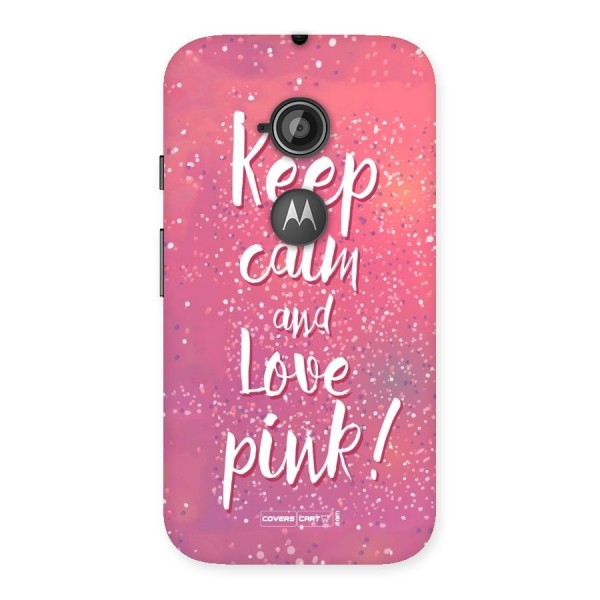 Love Pink Back Case for Moto E 2nd Gen