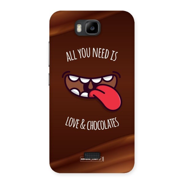 Love and Chocolates Back Case for Honor Bee