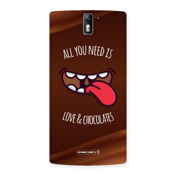 Love and Chocolates Back Case for One Plus One