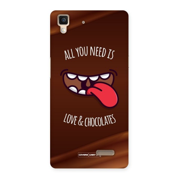 Love and Chocolates Back Case for Oppo R7