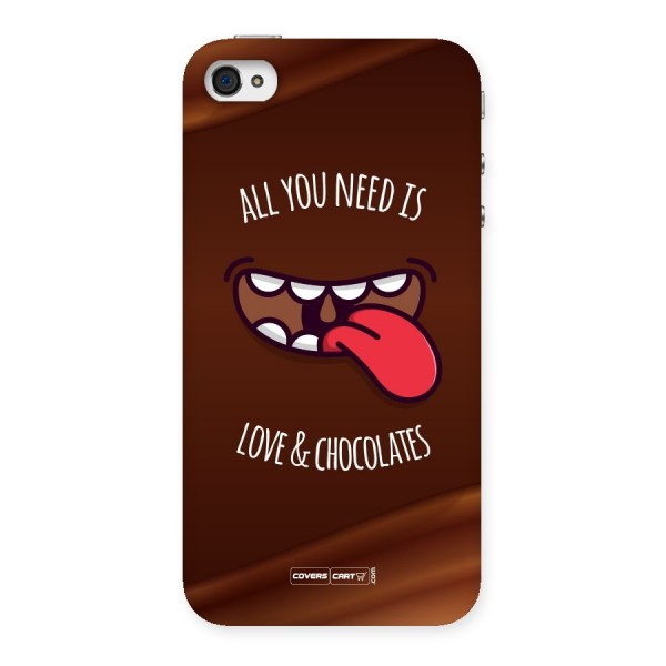 Love and Chocolates Back Case for iPhone 4 4s