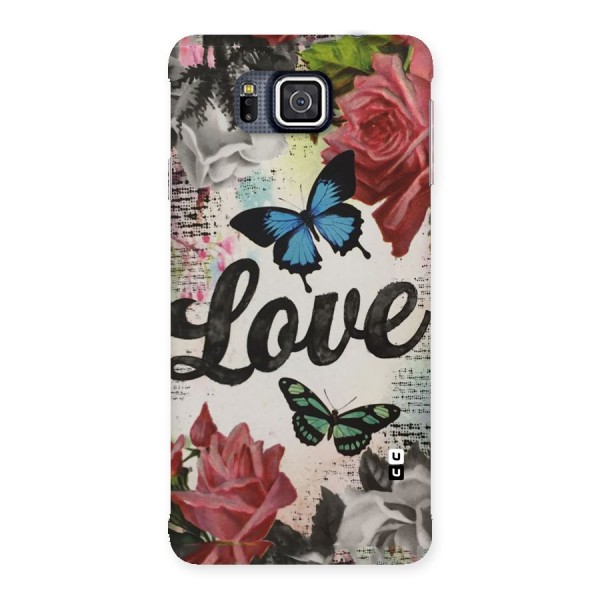 Lovely Butterfly Love Back Case for Galaxy Alpha