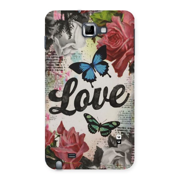 Lovely Butterfly Love Back Case for Galaxy Note