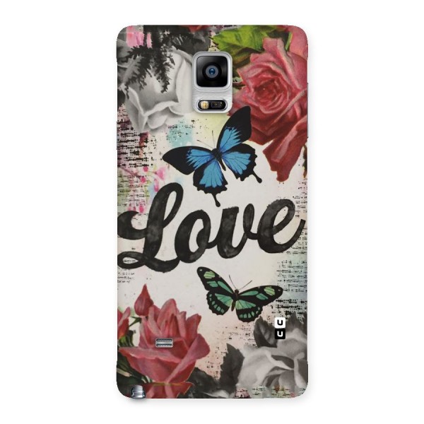 Lovely Butterfly Love Back Case for Galaxy Note 4