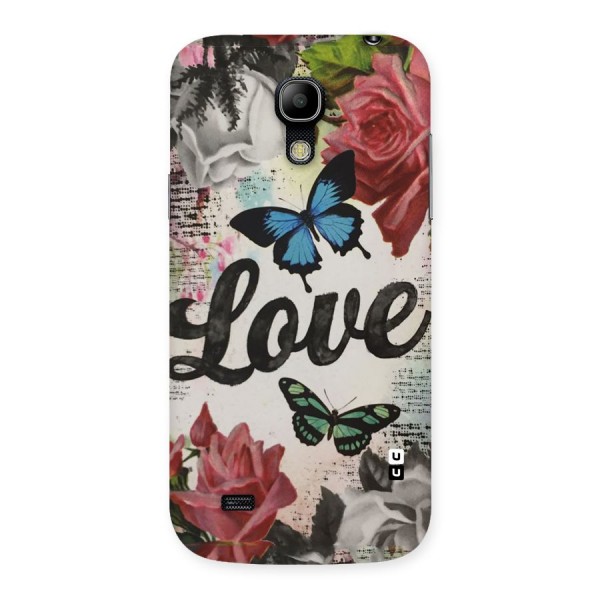 Lovely Butterfly Love Back Case for Galaxy S4 Mini