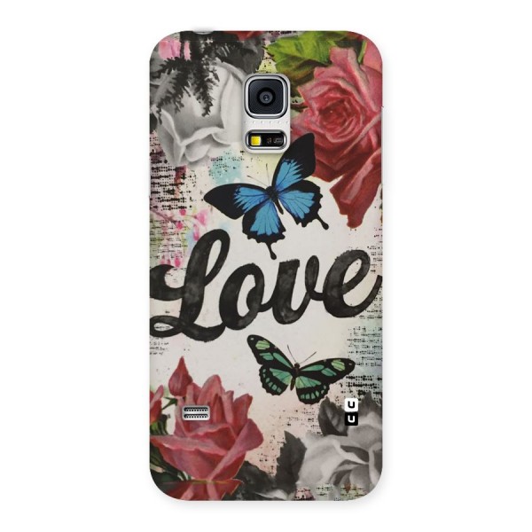 Lovely Butterfly Love Back Case for Galaxy S5 Mini