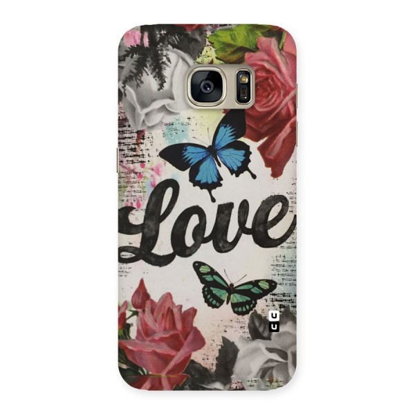 Lovely Butterfly Love Back Case for Galaxy S7