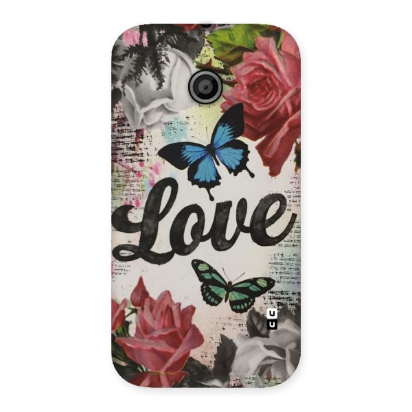 Lovely Butterfly Love Back Case for Moto E