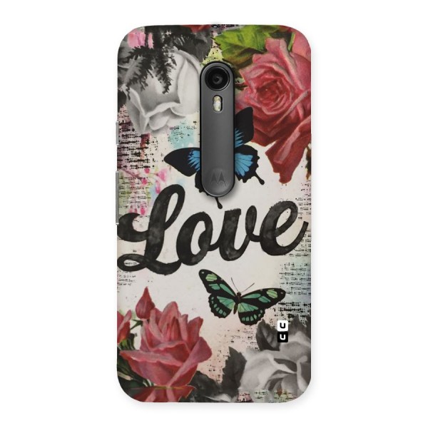 Lovely Butterfly Love Back Case for Moto G3