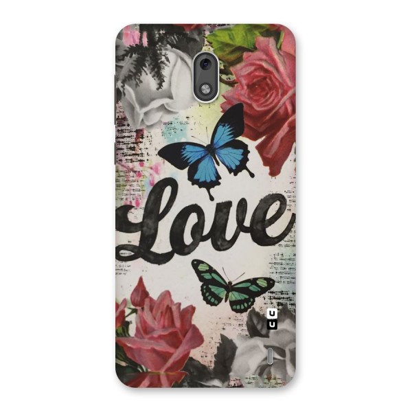 Lovely Butterfly Love Back Case for Nokia 2