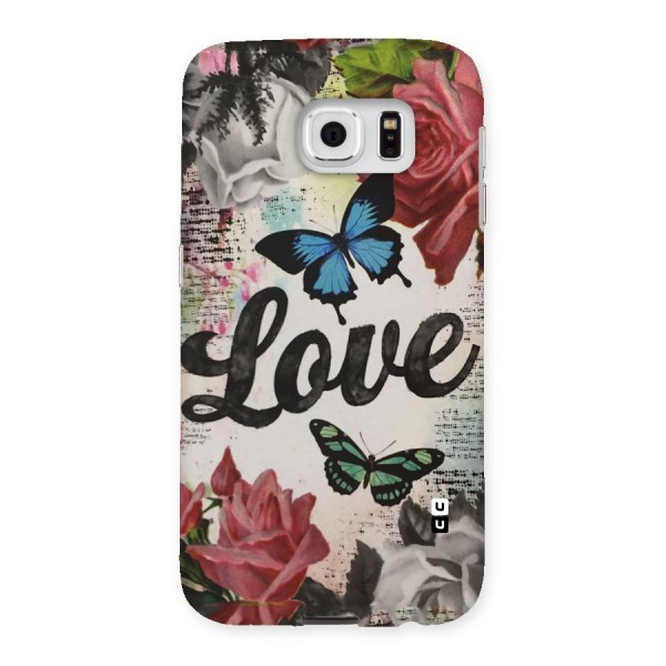 Lovely Butterfly Love Back Case for Samsung Galaxy S6