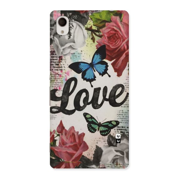 Lovely Butterfly Love Back Case for Sony Xperia M4