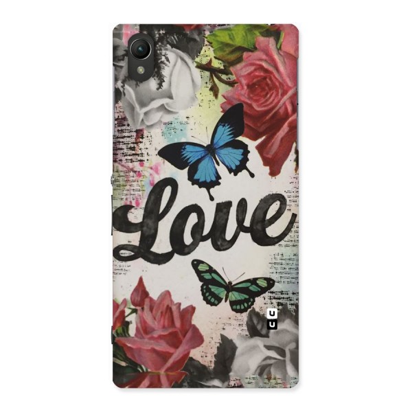 Lovely Butterfly Love Back Case for Sony Xperia Z1