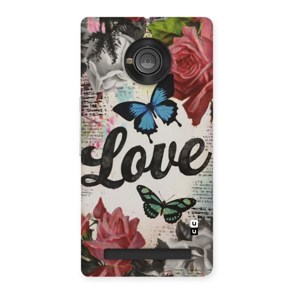 Lovely Butterfly Love Back Case for Yu Yuphoria