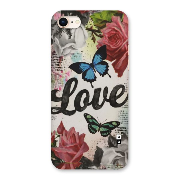 Lovely Butterfly Love Back Case for iPhone 8