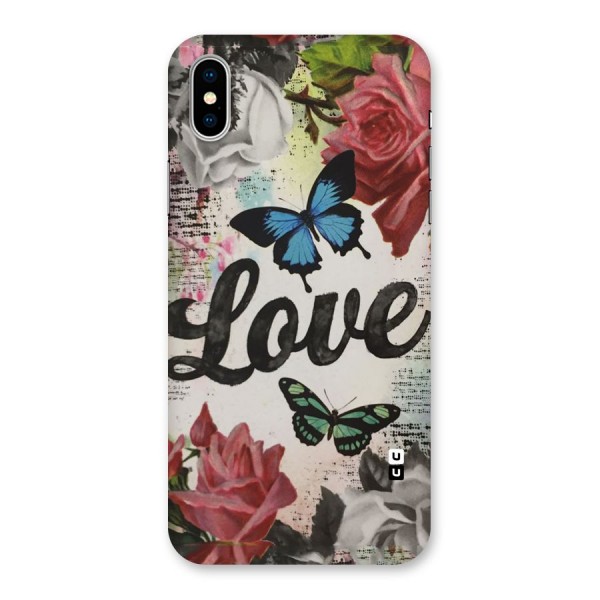 Lovely Butterfly Love Back Case for iPhone X