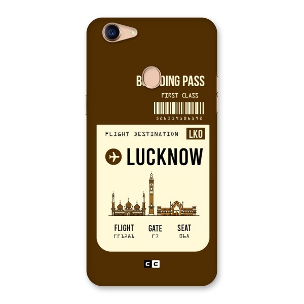 Lucknow Boarding Pass Back Case for Oppo F5