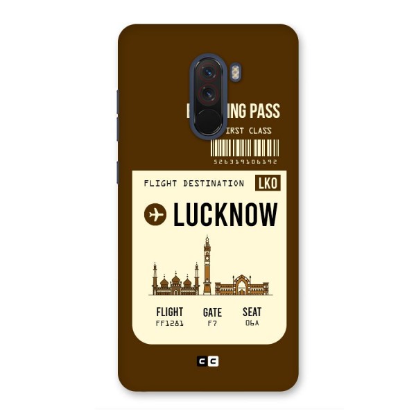 Lucknow Boarding Pass Back Case for Poco F1