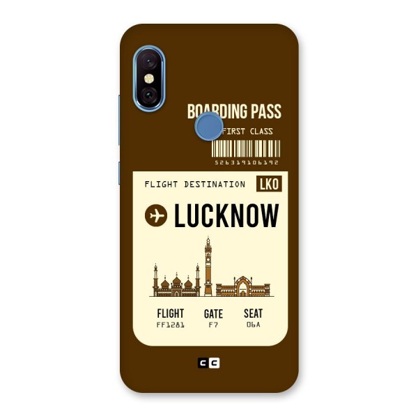 Lucknow Boarding Pass Back Case for Redmi Note 6 Pro