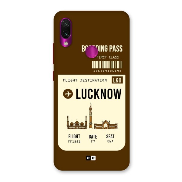 Lucknow Boarding Pass Back Case for Redmi Note 7 Pro