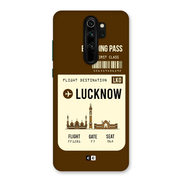 Lucknow Boarding Pass Back Case for Redmi Note 8 Pro