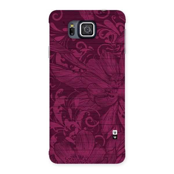 Magenta Floral Pattern Back Case for Galaxy Alpha