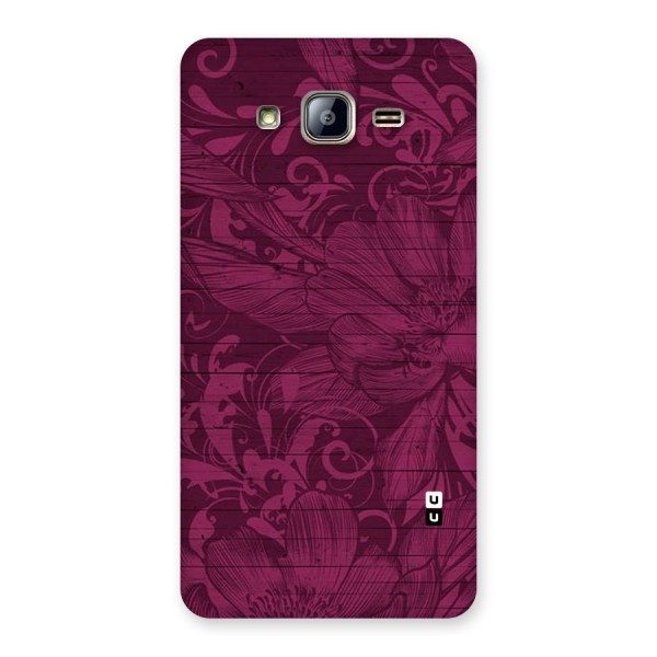 Magenta Floral Pattern Back Case for Galaxy On5