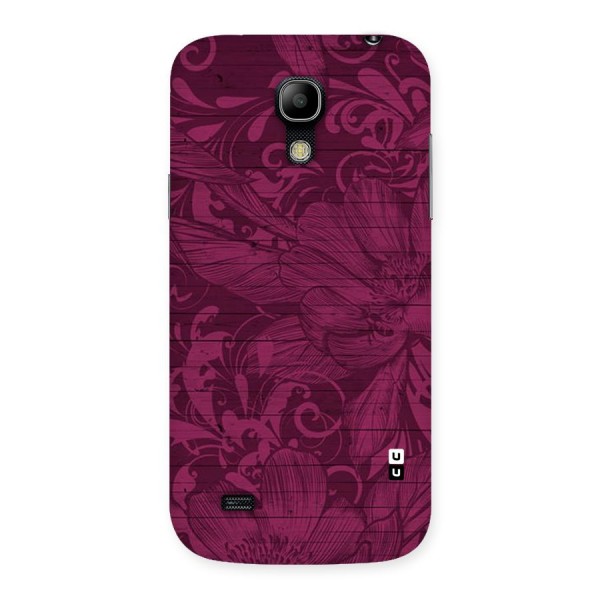 Magenta Floral Pattern Back Case for Galaxy S4 Mini