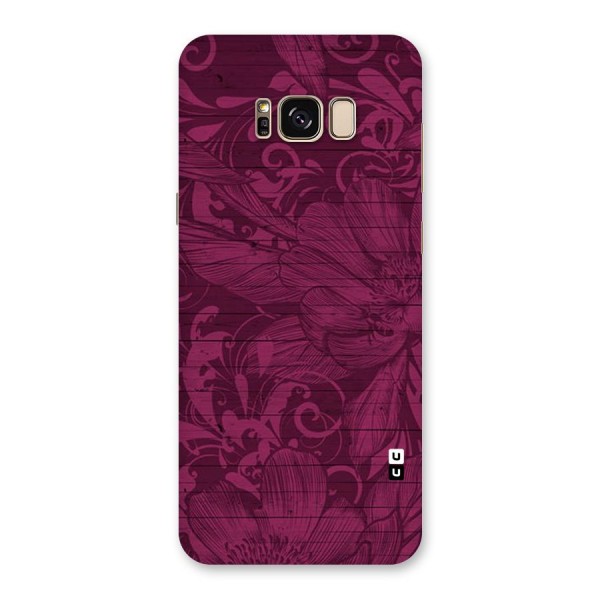 Magenta Floral Pattern Back Case for Galaxy S8 Plus