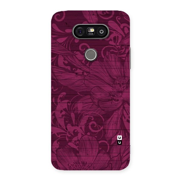 Magenta Floral Pattern Back Case for LG G5